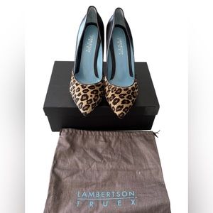 Lambertson Truex Pony Hair Leopard Heel